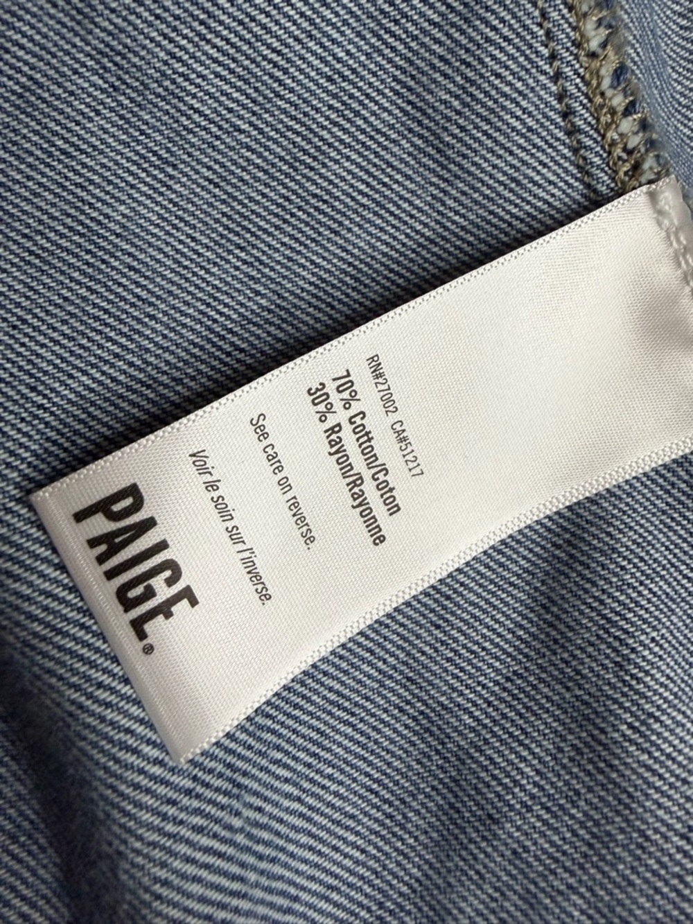 PAIGE Blue Denim Jacket for Women - Picture 5 of 5